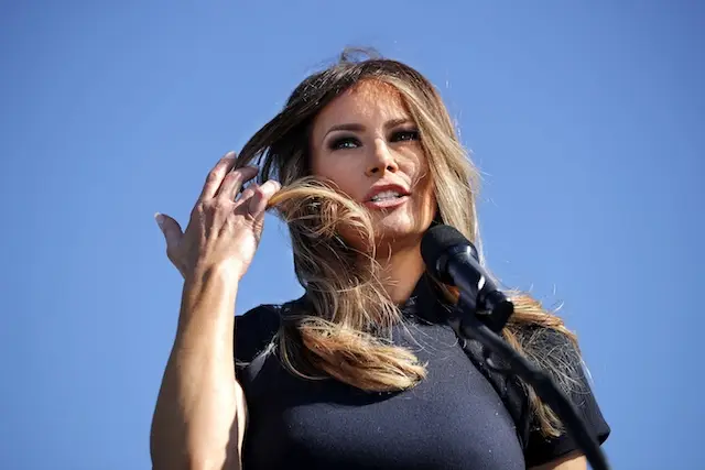 NEWS FROM THE FUTURE: Melania Trump announces to the people of New York that the Statue of Liberty will be replaced with a Statue of Melania By QVC™.